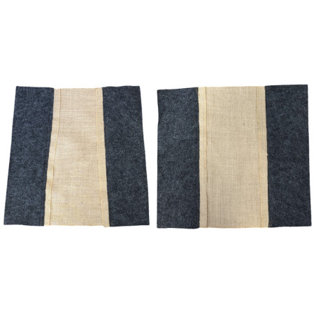 ENSEMBLE DE 4 FONDS DE BANQUETTE AVANT AZAM TOILE DE JUTE AVEC RETOUR FEUTRINE